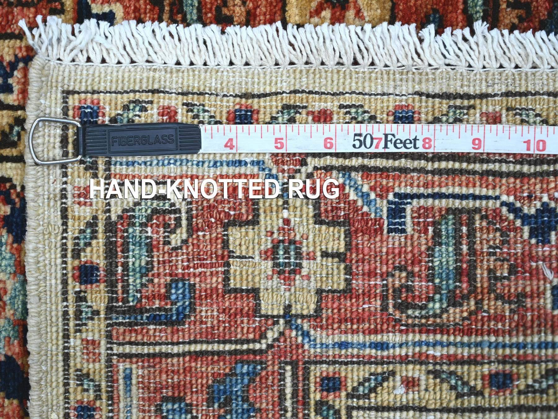 Heriz Tribal & Geometric hand-knotted wool runner in Ivory & Rust, 2'2" x 5'10" — SKU O021321 (view 6)