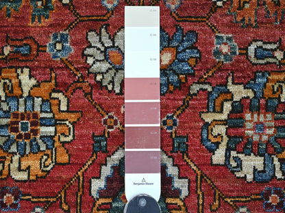 Red 2'8" x 16'1" Tribal & Geometric Hand knotted Wool Rug - Sku: O021331
