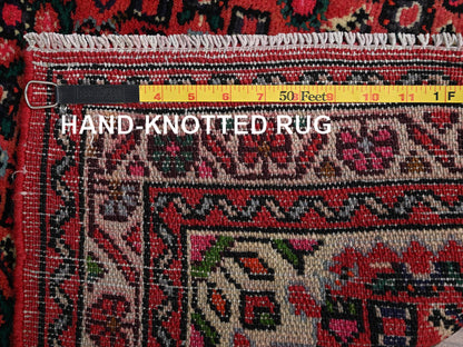 Red 2'5" x 6'3" Tribal & Geometric Hand knotted Wool Rug - Sku: O02133