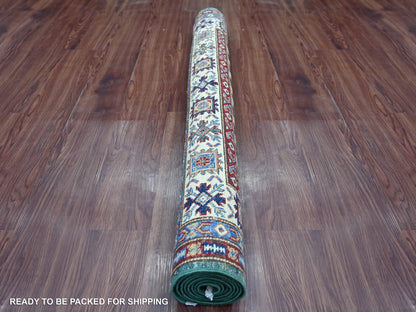 Green 4'0" x 6'7" Tribal & Geometric Hand knotted Wool Rug - Sku: O021350
