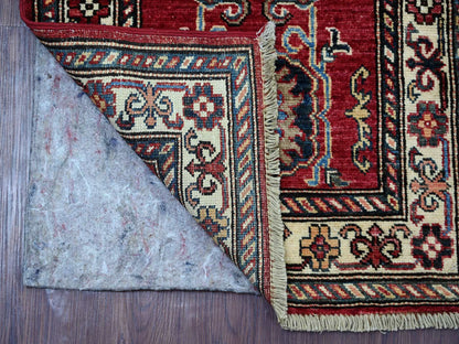 Red 1'11" x 2'11" Tribal & Geometric Hand knotted Wool Rug - Sku: O021359