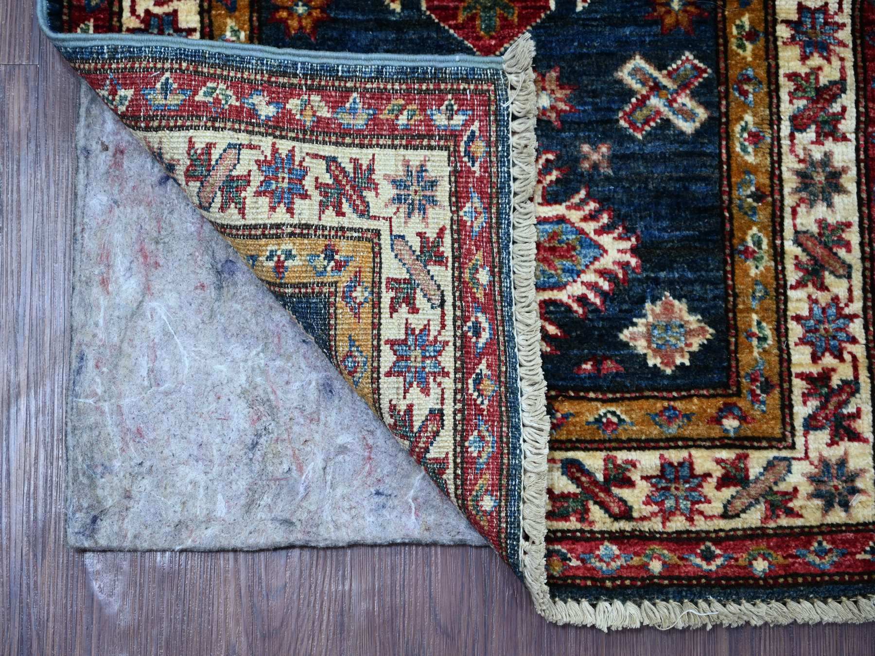 Blue 2'0" x 2'8" Tribal & Geometric Hand knotted Wool Rug - Sku: O021362