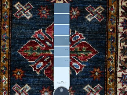 Blue 2'0" x 2'8" Tribal & Geometric Hand knotted Wool Rug - Sku: O021362