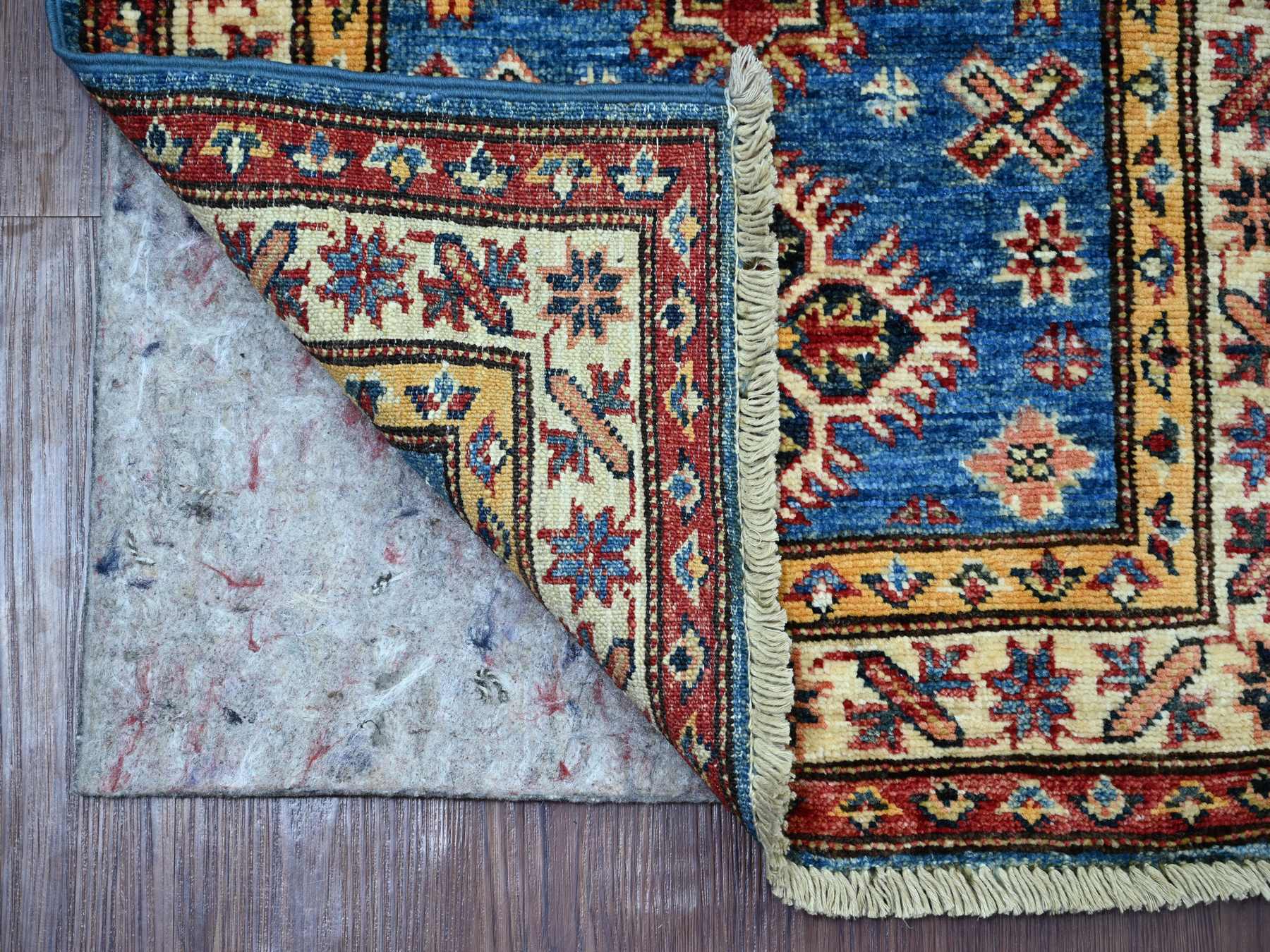 Blue 2'0" x 2'10" Tribal & Geometric Hand knotted Wool Rug - Sku: O021364