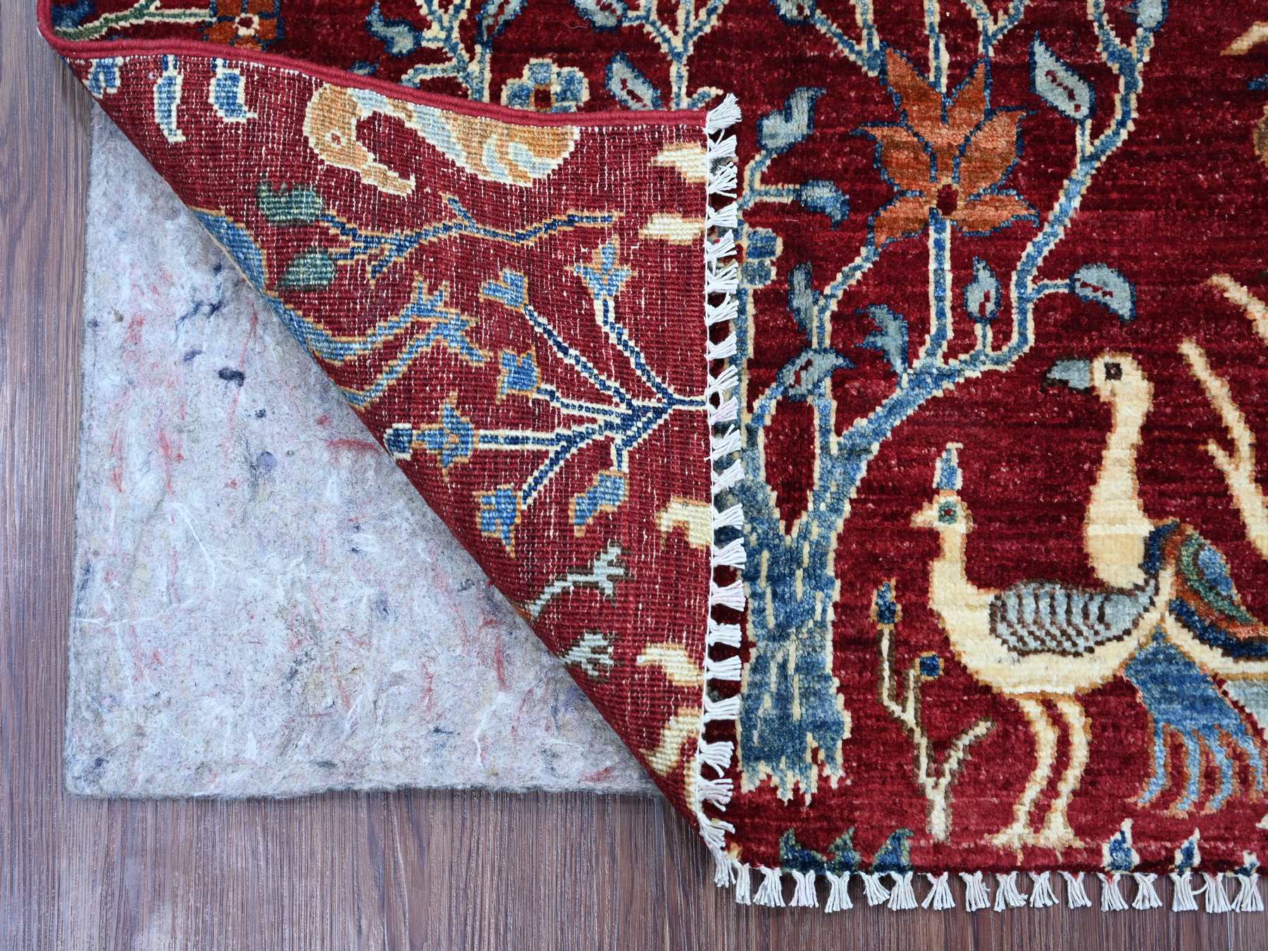 Peshawar Oushak hand-knotted wool rug in Red, 2'8" x 3'10" — SKU O021372 (view 2)