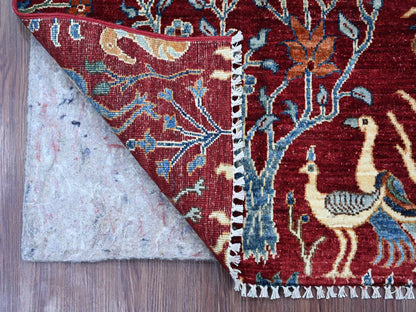 Peshawar Oushak hand-knotted wool rug in Red, 2'8" x 3'10" — SKU O021372 (view 2)