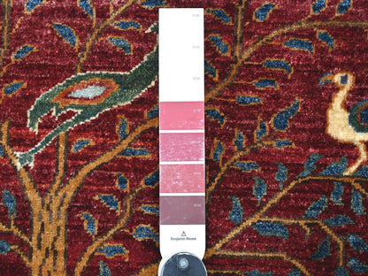 Peshawar Oushak hand-knotted wool rug in Red, 2'8" x 3'10" — SKU O021372 (view 3)