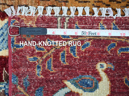 Peshawar Oushak hand-knotted wool rug in Red, 2'8" x 3'10" — SKU O021372 (view 6)
