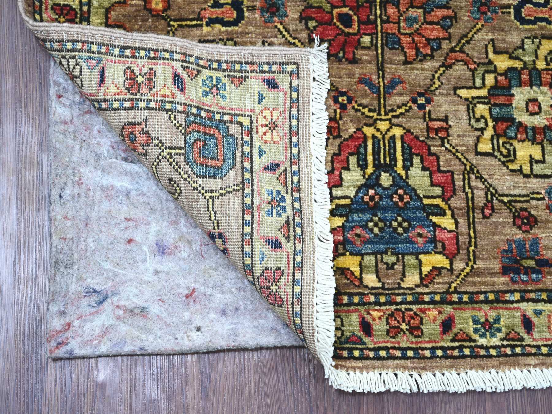 Brown 2'7" x 7'9" Tribal & Geometric Hand knotted Wool Rug - Sku: O021376