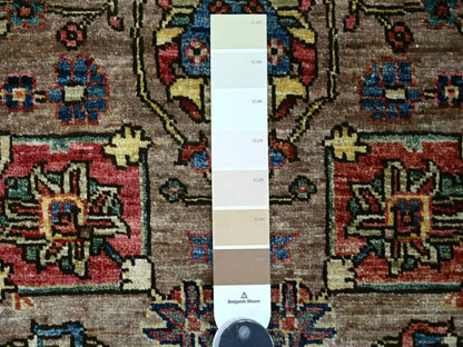 Brown 2'7" x 7'9" Tribal & Geometric Hand knotted Wool Rug - Sku: O021376