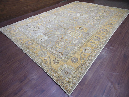 Brown 11'7" x 17'0" Oushak And Peshawar Hand knotted Wool Rug - Sku: O021386