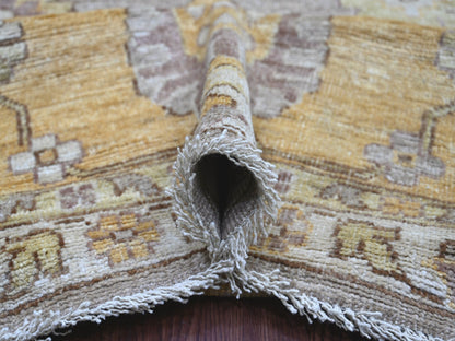 Brown 11'7" x 17'0" Oushak And Peshawar Hand knotted Wool Rug - Sku: O021386