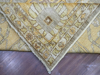 Brown 11'7" x 17'0" Oushak And Peshawar Hand knotted Wool Rug - Sku: O021386