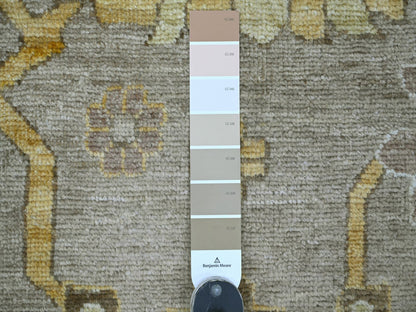 Brown 11'7" x 17'0" Oushak And Peshawar Hand knotted Wool Rug - Sku: O021386