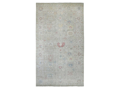 Green 10'0" x 17'10" Oushak And Peshawar Hand knotted Wool Rug - Sku: O021390
