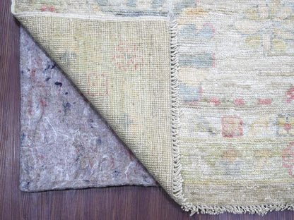 Green 10'0" x 17'10" Oushak And Peshawar Hand knotted Wool Rug - Sku: O021390