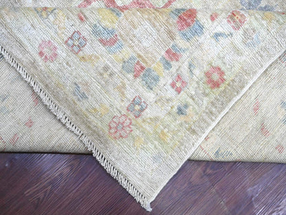 Green 10'0" x 17'10" Oushak And Peshawar Hand knotted Wool Rug - Sku: O021390