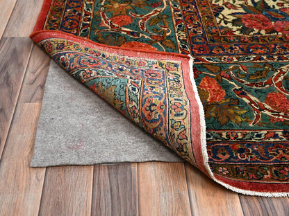 Ivory 10'3" x 13'5" Antique Hand knotted Wool Rug - Sku: O0213