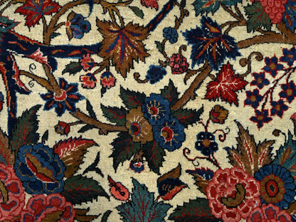 Ivory 10'3" x 13'5" Antique Hand knotted Wool Rug - Sku: O0213