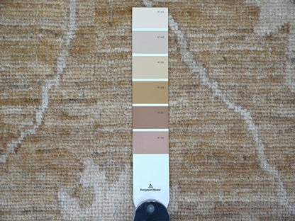 Brown 9'2" x 11'11" Oushak And Peshawar Hand knotted Wool Rug - Sku: O021405