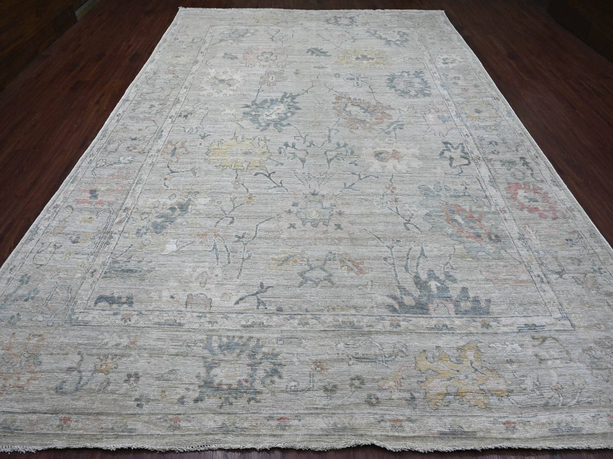 Oushak Oushak hand-knotted wool rug in Gray, 9'5" x 13'7" — SKU O021406 (view 2)