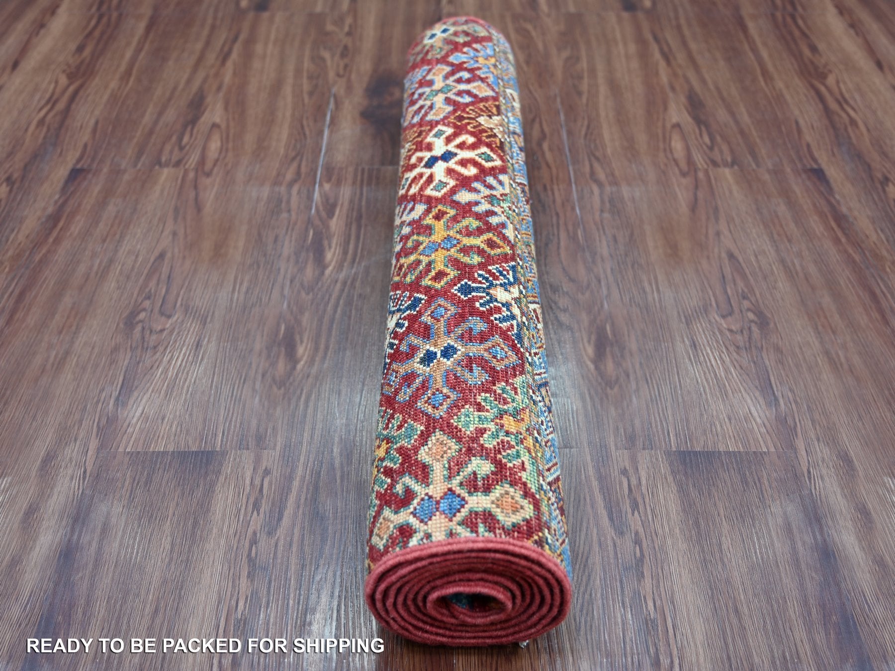 Kazak Tribal & Geometric hand-knotted wool runner in Multicolored, 2'6" x 6'7" — SKU O021413 (view 4)