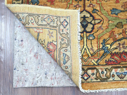 Peshawar Tribal & Geometric hand-knotted wool runner in Brown & Gray, 3' x 12' — SKU O021432 (view 2)