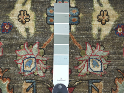 Heriz Tribal & Geometric hand-knotted wool runner in Gray, 3' x 7'9" — SKU O021435 (view 3)