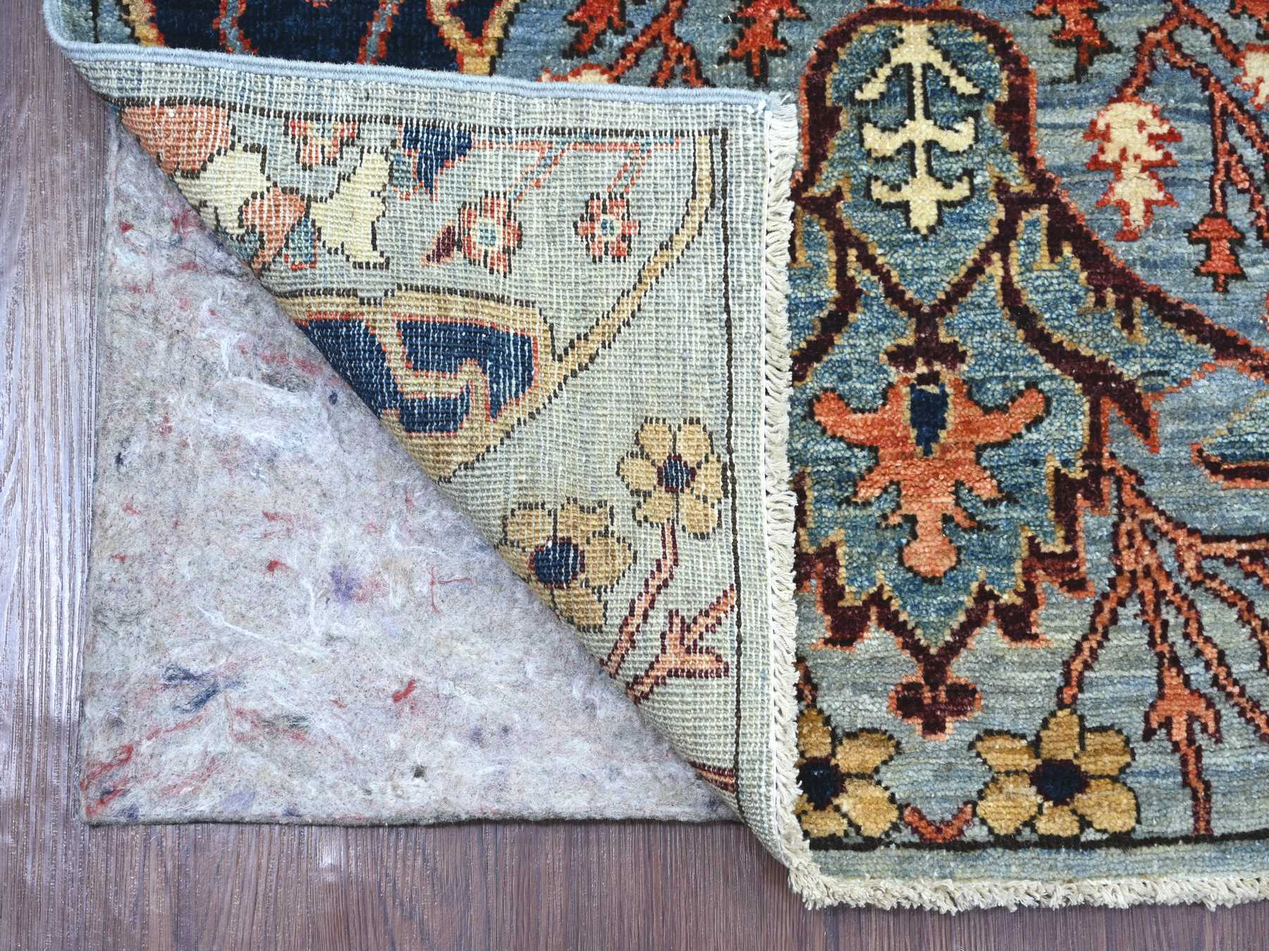 Blue 2'9" x 9'11" Tribal & Geometric Hand knotted Wool Rug - Sku: O021437