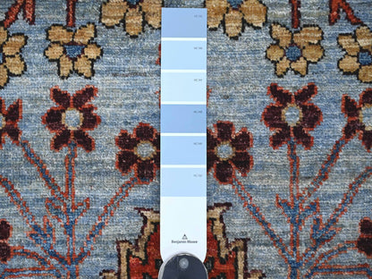 Blue 2'9" x 9'11" Tribal & Geometric Hand knotted Wool Rug - Sku: O021437