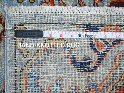 Blue 2'9" x 9'11" Tribal & Geometric Hand knotted Wool Rug - Sku: O021437