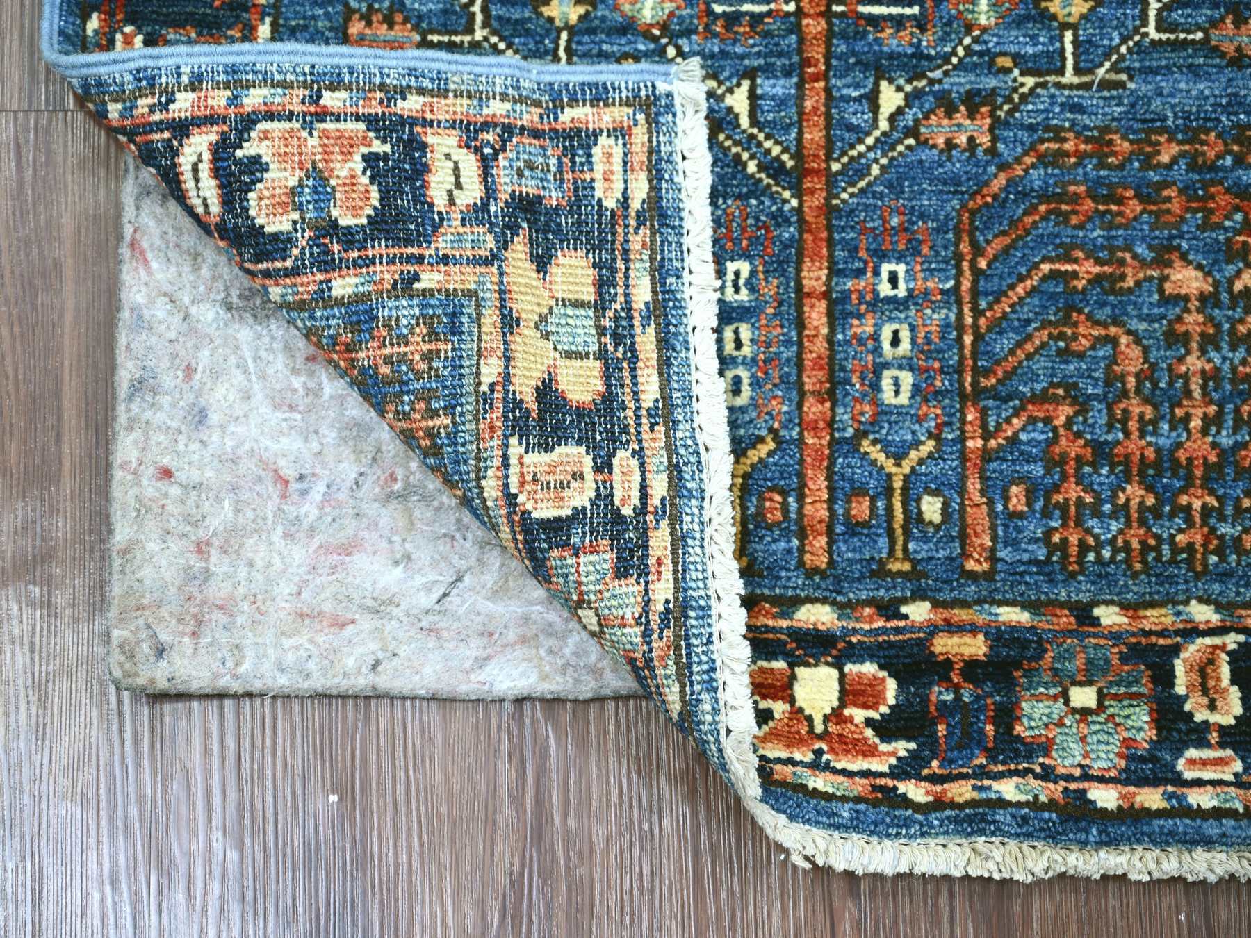 Blue 2'3" x 5'11" Tribal & Geometric Hand knotted Wool Rug - Sku: O021439