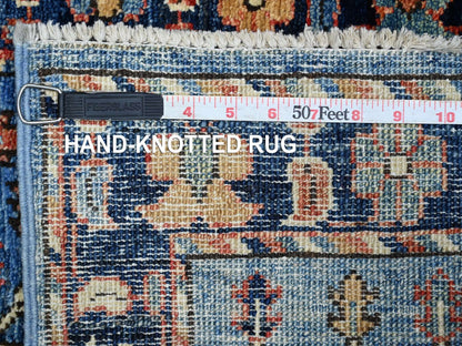 Blue 2'3" x 5'11" Tribal & Geometric Hand knotted Wool Rug - Sku: O021439