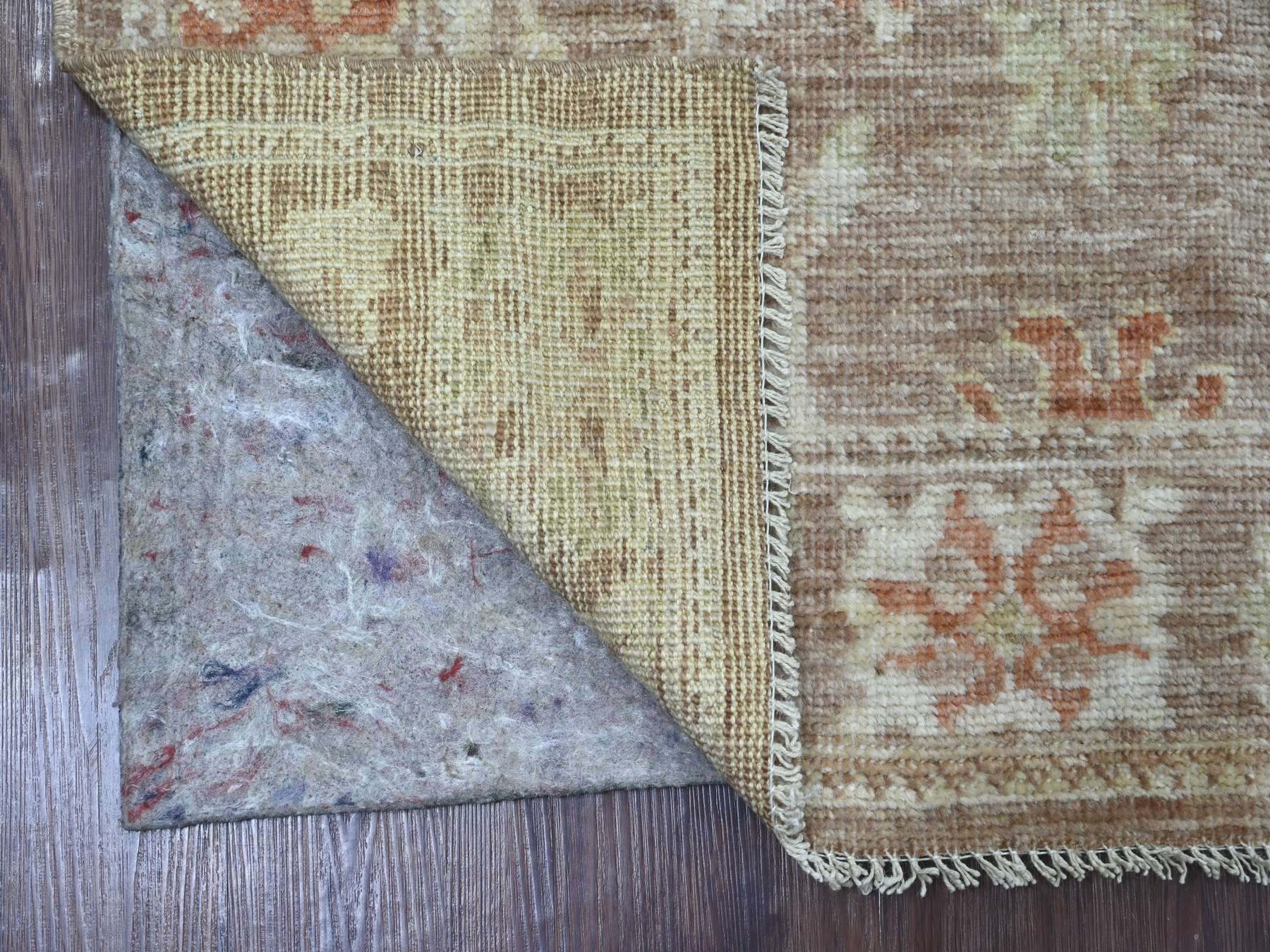 Brown 3'3" x 5'0" Oushak And Peshawar Hand knotted Wool Rug - Sku: O021446