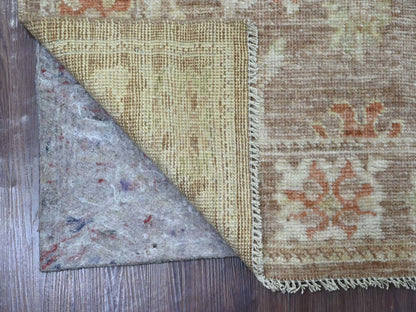 Brown 3'3" x 5'0" Oushak And Peshawar Hand knotted Wool Rug - Sku: O021446