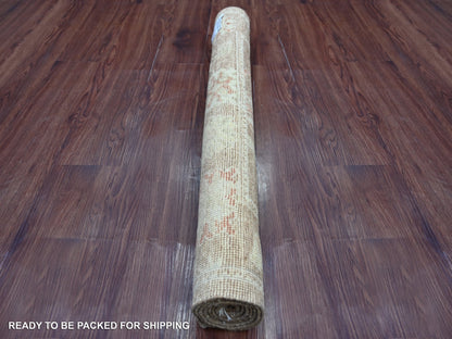 Brown 3'3" x 5'0" Oushak And Peshawar Hand knotted Wool Rug - Sku: O021446