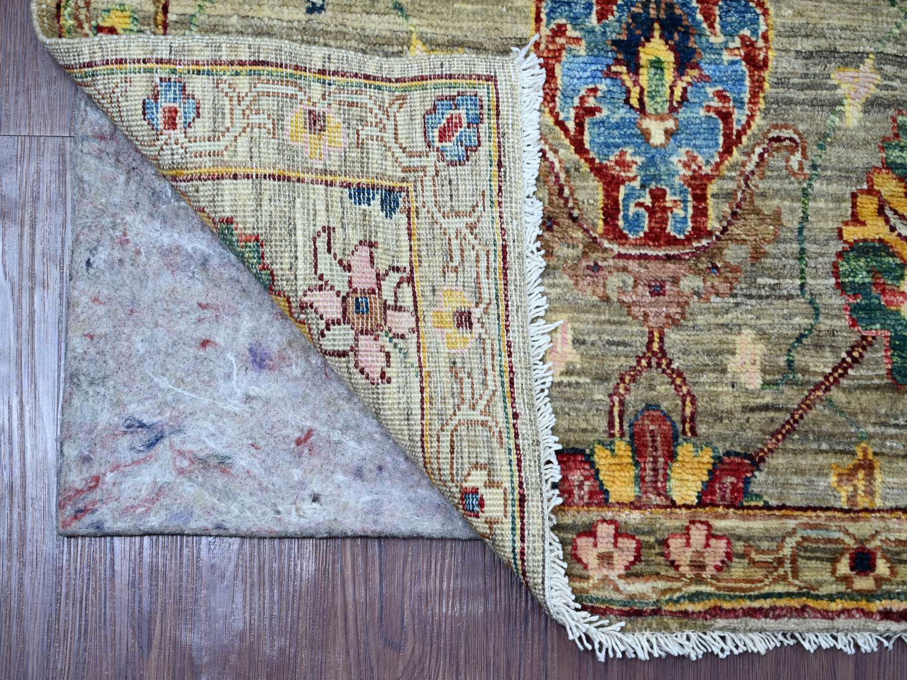 Green 2'8" x 9'5" Tribal & Geometric Hand knotted Wool Rug - Sku: O021451