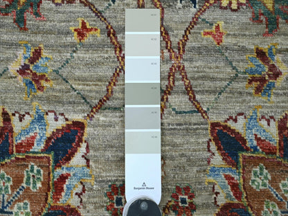 Green 2'8" x 9'5" Tribal & Geometric Hand knotted Wool Rug - Sku: O021451