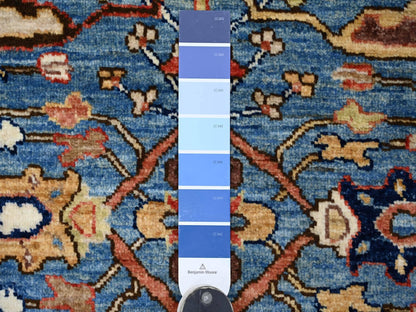 Blue 3'0" x 4'7" Tribal & Geometric Hand knotted Wool Rug - Sku: O021456