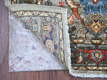 Grey 2'11" x 5'10" Tribal & Geometric Hand knotted Wool Rug - Sku: O021459