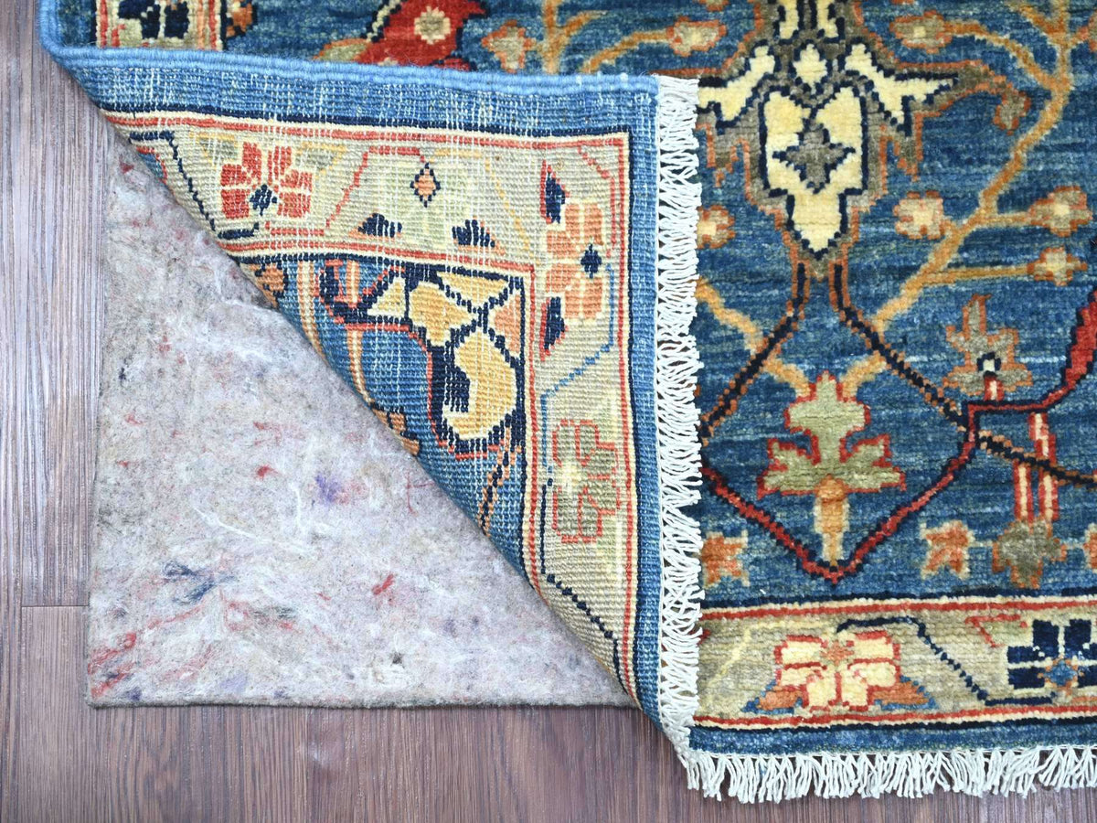 Peshawar Tribal hand-knotted wool runner in Blue, 2'8" x 5'9", SKU O021462 (view 2)