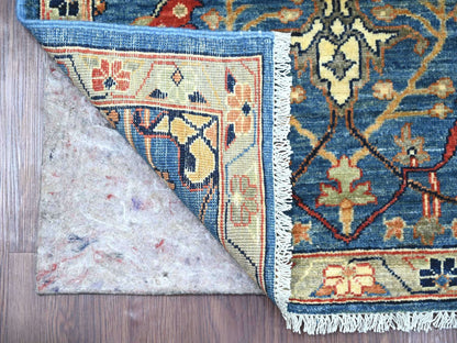 Peshawar Tribal hand-knotted wool runner in Blue, 2'8" x 5'9", SKU O021462 (view 2)