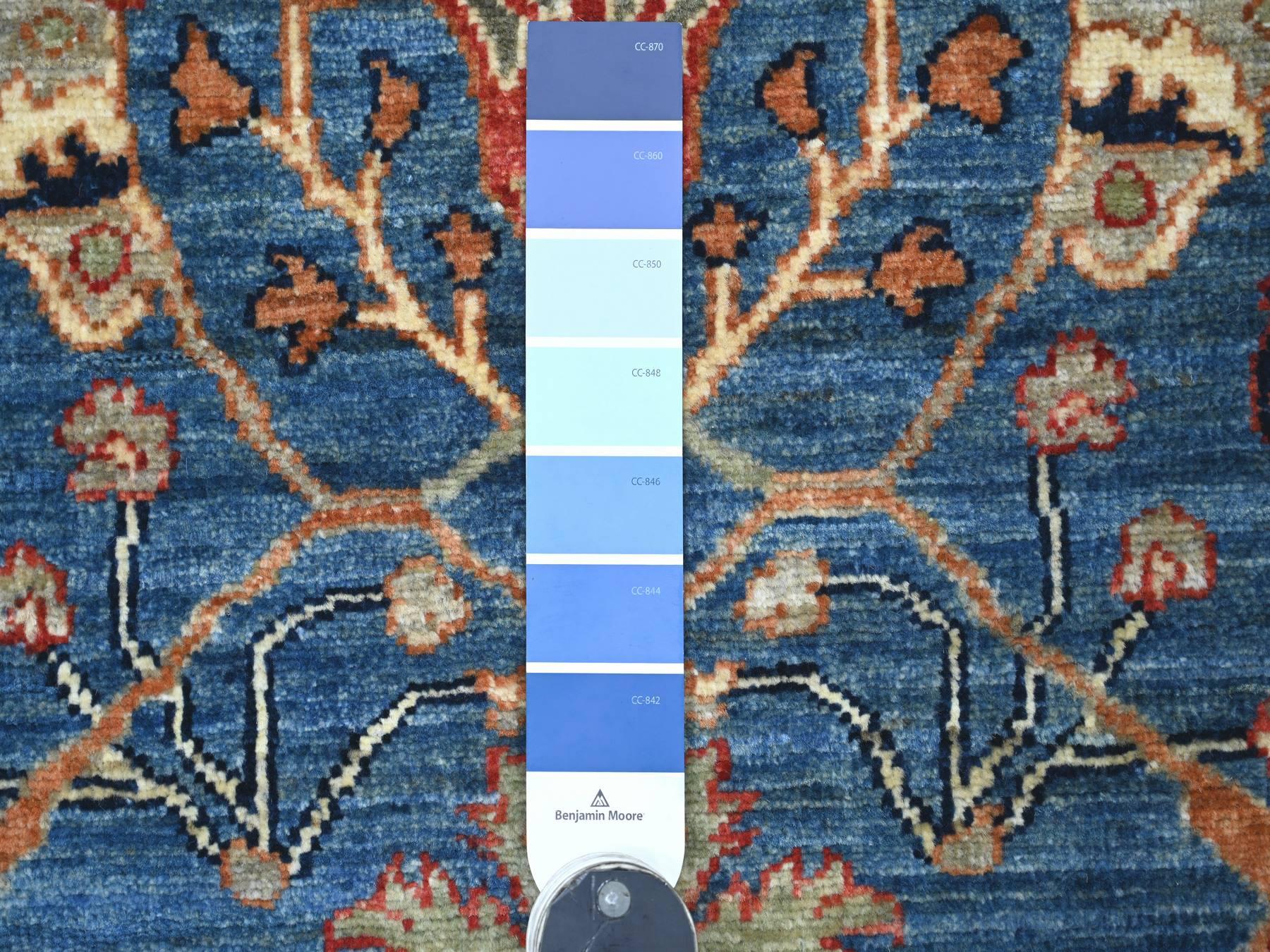 Peshawar Tribal hand-knotted wool runner in Blue, 2'8" x 5'9", SKU O021462 (view 3)