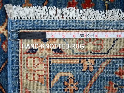 Peshawar Tribal hand-knotted wool runner in Blue, 2'8" x 5'9", SKU O021462 (view 6)