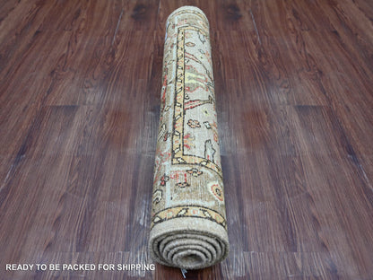 Brown 2'10" x 5'10" Tribal & Geometric Hand knotted Wool Rug - Sku: O021463