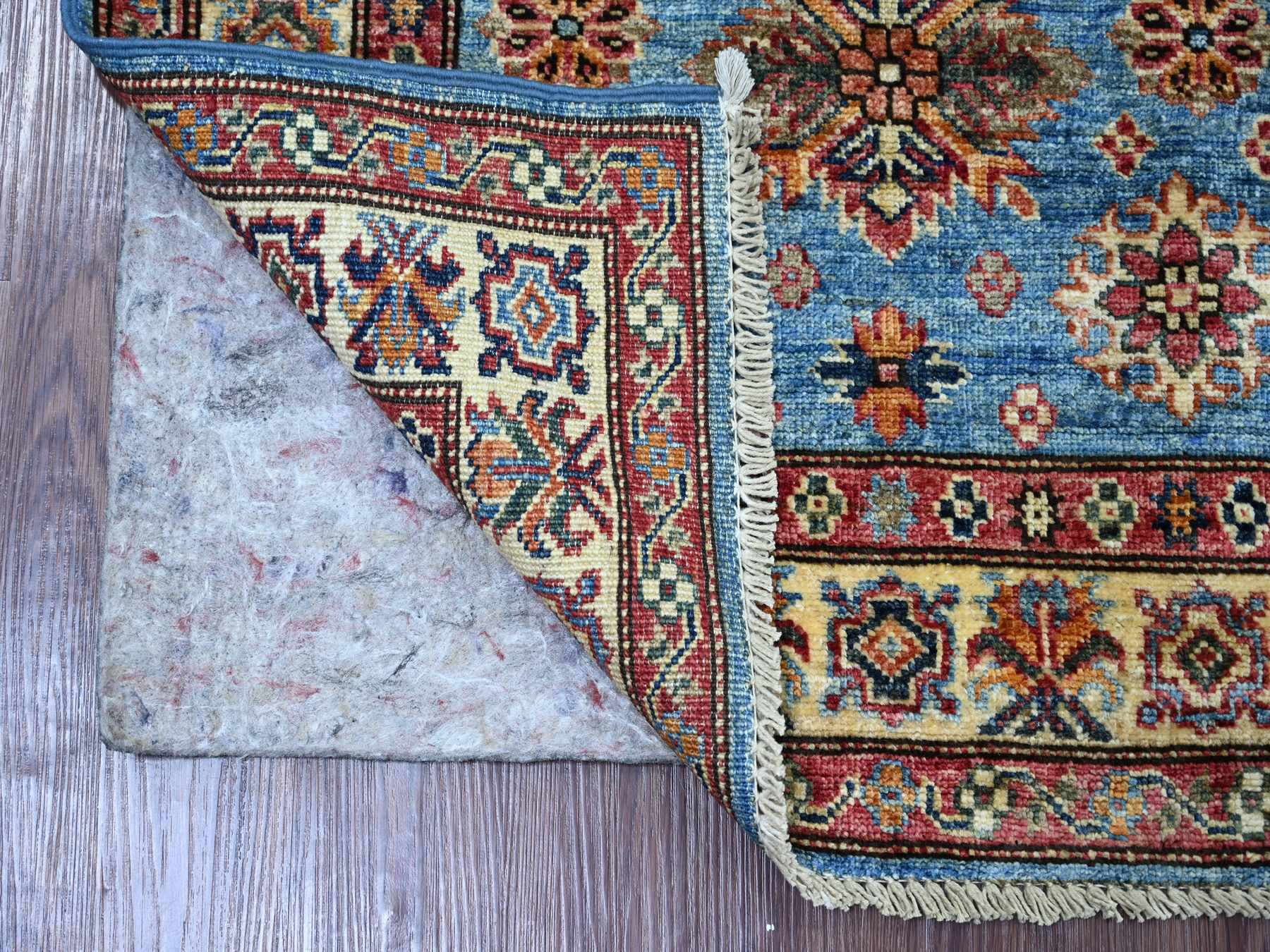 Blue 2'8" x 4'1" Tribal & Geometric Hand knotted Wool Rug - Sku: O021464