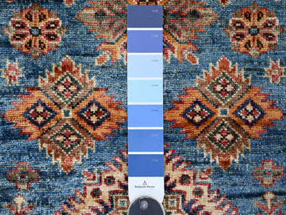 Blue 2'8" x 4'1" Tribal & Geometric Hand knotted Wool Rug - Sku: O021464