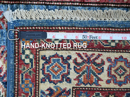 Blue 2'8" x 4'1" Tribal & Geometric Hand knotted Wool Rug - Sku: O021464