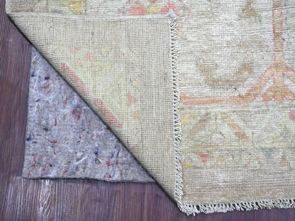 Brown 12'7" x 17'4" Oushak And Peshawar Hand knotted Wool Rug - Sku: O021476