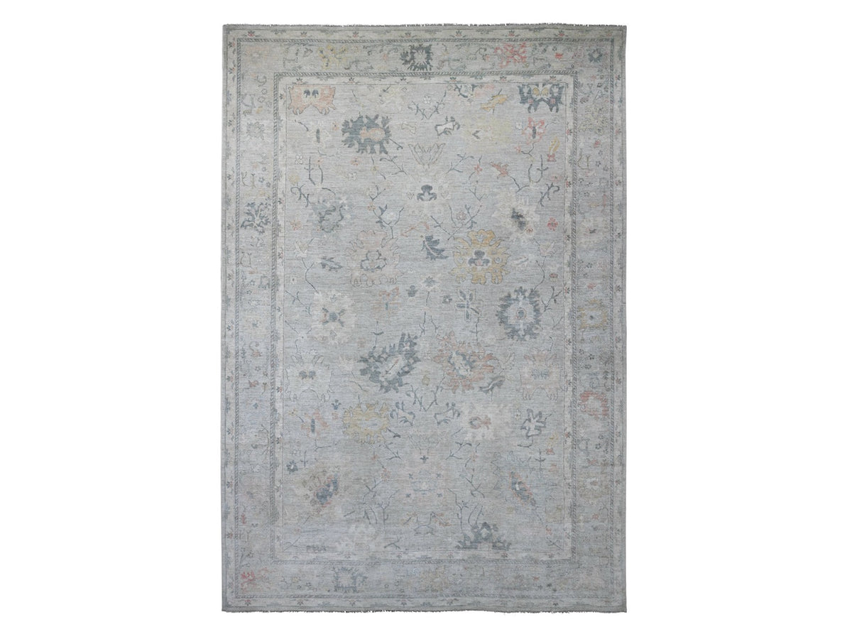 Oushak Oushak hand-knotted wool rug in Gray, 11'8" x 17'2" — SKU O021478